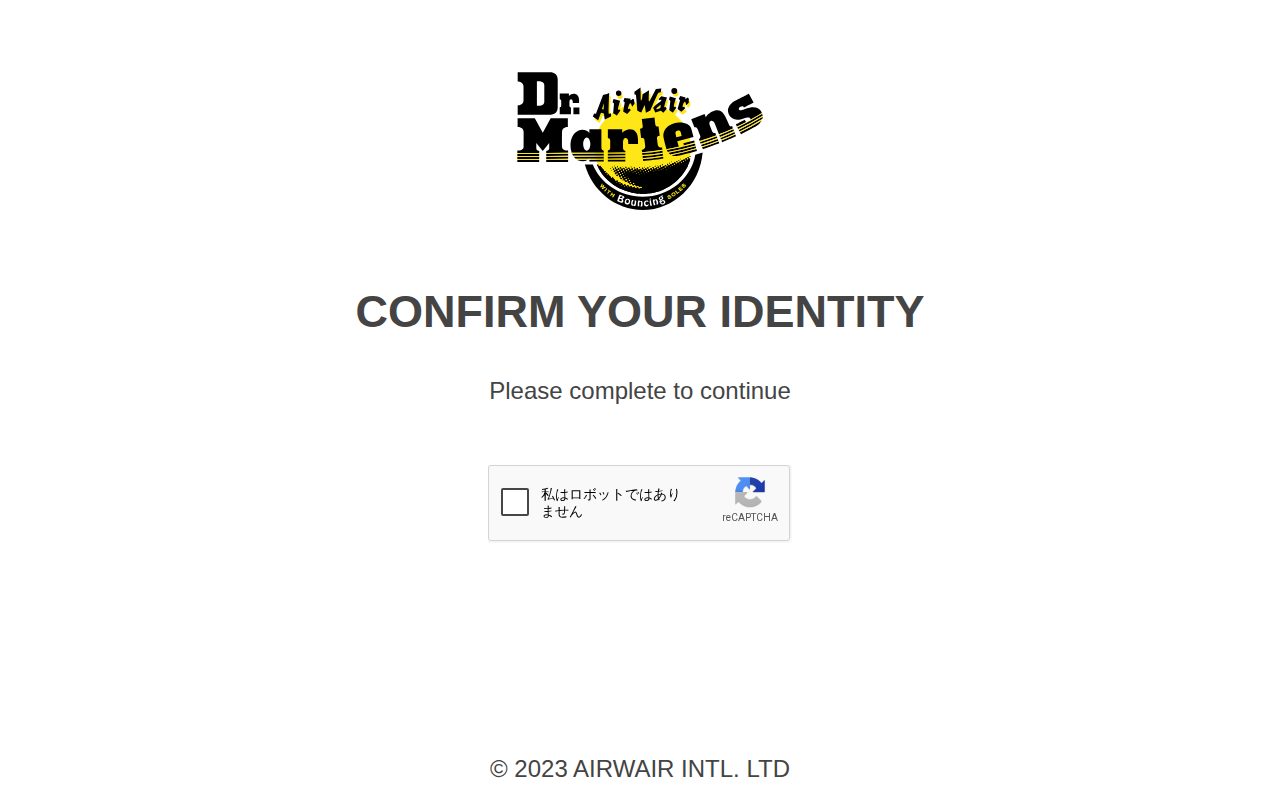 Help us verify real visitors, Dr. Marten公式サイト